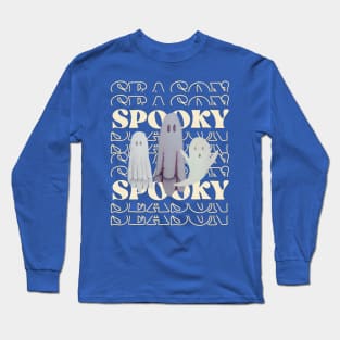 Spooky season cute ghosts watercolor painting Long Sleeve T-Shirt